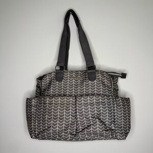 Banana Fish Stylish Gray Chevron Women's diaper Bag